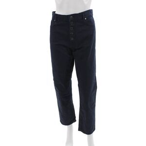 Joseph Unisex Dark Blue Cropped Ankle Pants Button Closure Size 30